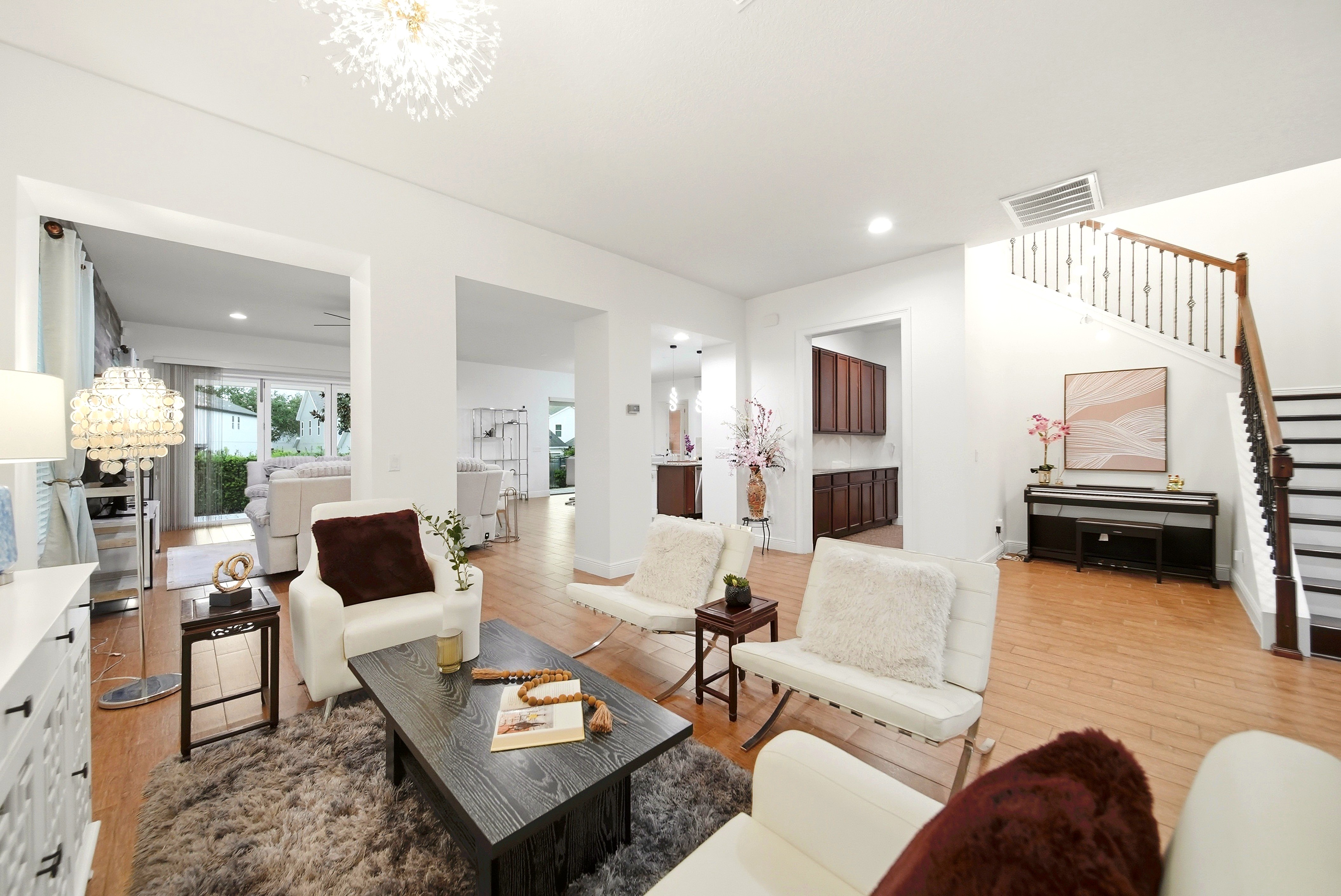 Spacious living room overview