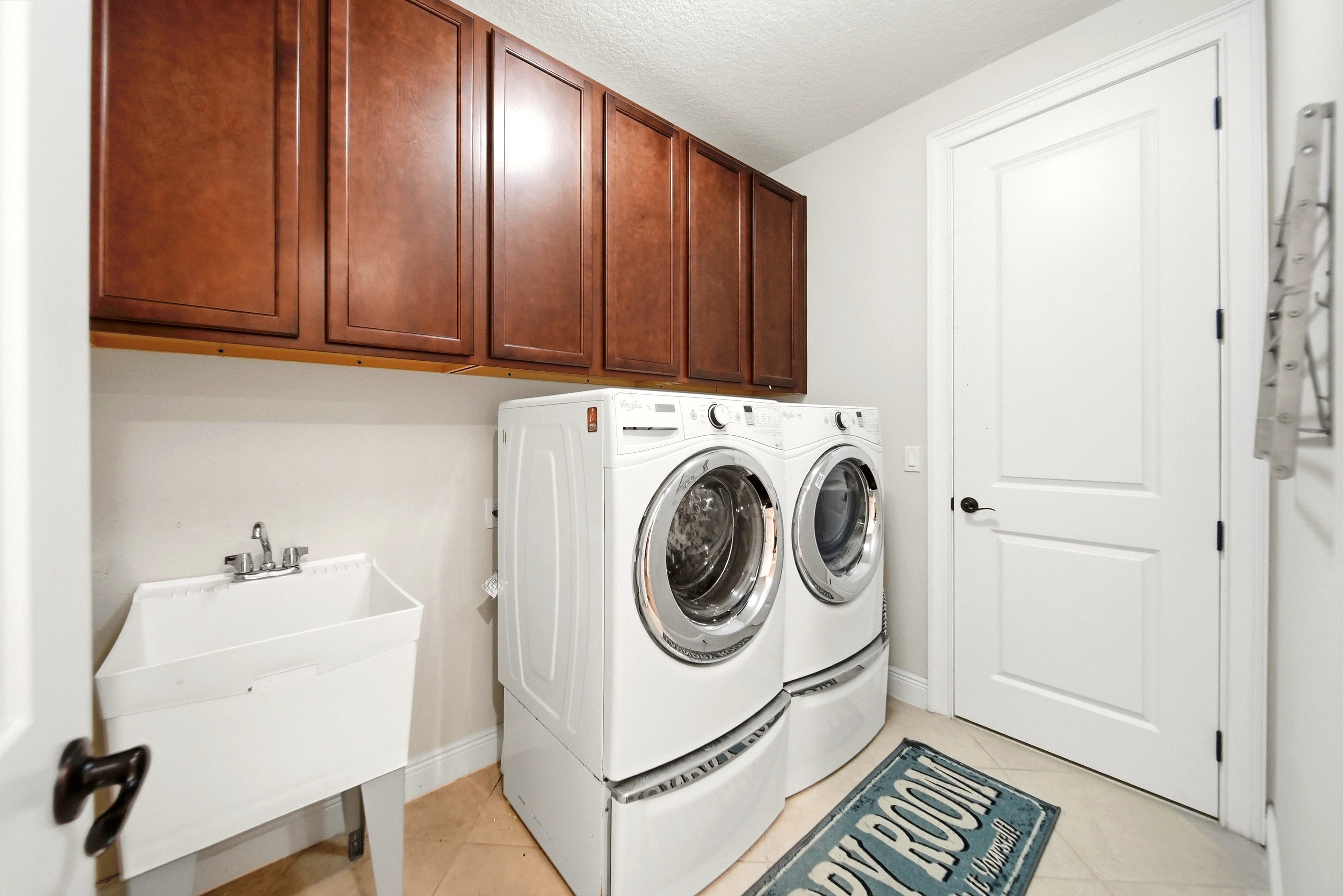 Laundry room with washer dryer